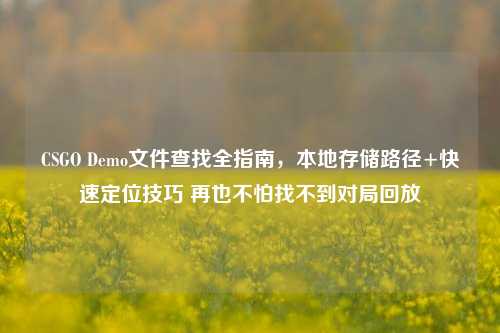 CSGO Demo文件查找全指南,本地存储路径+快速定位技巧 再也不怕找不到对局回放