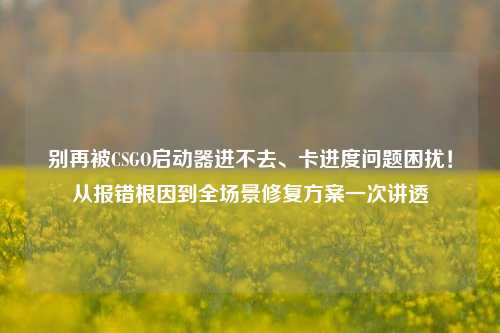 别再被CSGO启动器进不去、卡进度问题困扰!从报错根因到全场景修复方案一次讲透