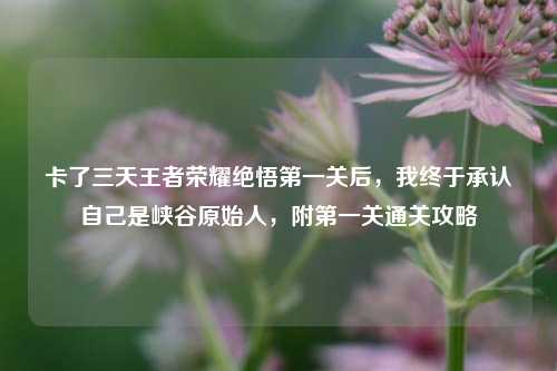 卡了三天王者荣耀绝悟第一关后,我终于承认自己是峡谷原始人,附第一关通关攻略