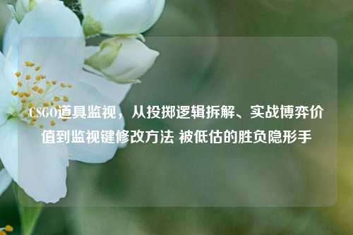 CSGO道具监视，从投掷逻辑拆解、实战博弈价值到监视键修改方法 被低估的胜负隐形手