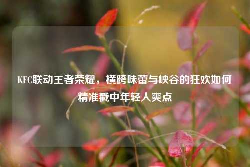 KFC联动王者荣耀，横跨味蕾与峡谷的狂欢如何精准戳中年轻人爽点