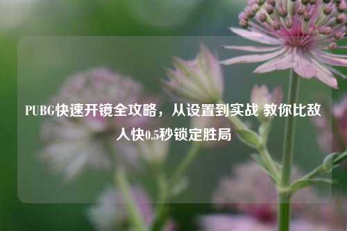 PUBG快速开镜全攻略，从设置到实战 教你比敌人快0.5秒锁定胜局