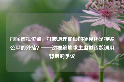 PUBG虚拟位置，打破地理枷锁的捷径还是摧毁公平的外挂？——透视绝地求生虚拟函数调用背后的争议