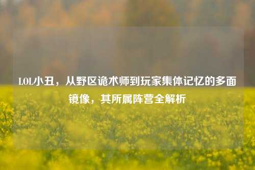 LOL小丑，从野区诡术师到玩家集体记忆的多面镜像，其所属阵营全解析