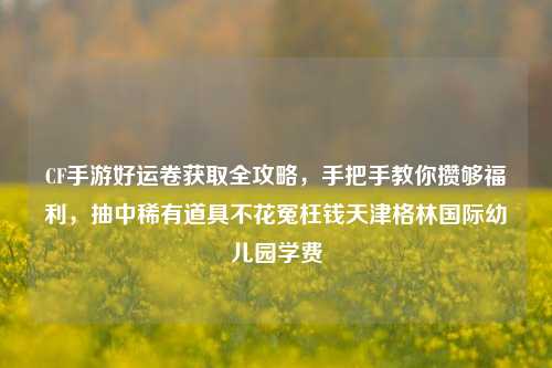 CF手游好运卷获取全攻略，手把手教你攒够福利，抽中稀有道具不花冤枉钱天津格林国际幼儿园学费