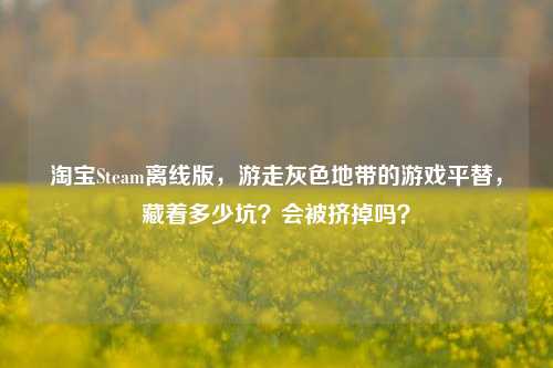 淘宝Steam离线版，游走灰色地带的游戏平替，藏着多少坑？会被挤掉吗？