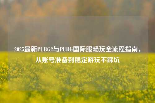 2025最新PUBG2与PUBG国际服畅玩全流程指南，从账号准备到稳定游玩不踩坑