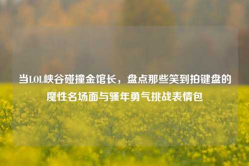 当LOL峡谷碰撞金馆长，盘点那些笑到拍键盘的魔性名场面与骚年勇气挑战表情包