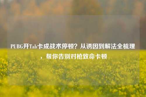 PUBG开Tab卡成战术停顿?从诱因到解法全梳理,帮你告别对枪致命卡顿