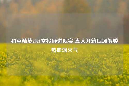 和平精英2021空投砸进现实 真人开箱现场解锁热血烟火气
