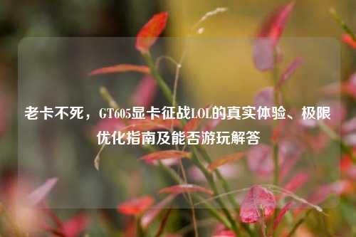 老卡不死，GT605显卡征战LOL的真实体验、极限优化指南及能否游玩解答