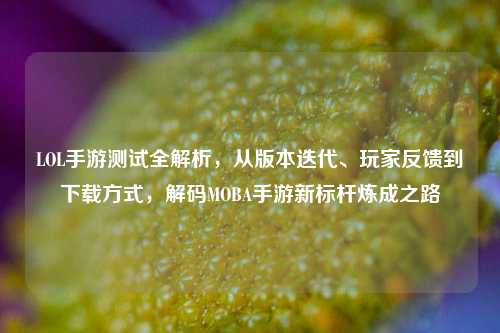 LOL手游测试全解析,从版本迭代、玩家反馈到下载方式,解码MOBA手游新标杆炼成之路