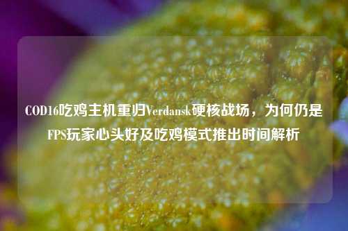 COD16吃鸡主机重归Verdansk硬核战场,为何仍是FPS玩家心头好及吃鸡模式推出时间解析