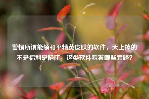 警惕所谓能领和平精英皮肤的软件，天上掉的不是福利是陷阱，这类软件藏着哪些套路？