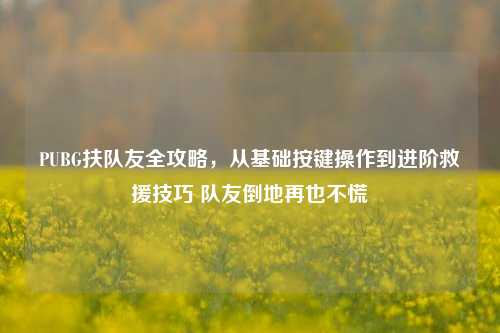 PUBG扶队友全攻略，从基础按键操作到进阶救援技巧 队友倒地再也不慌