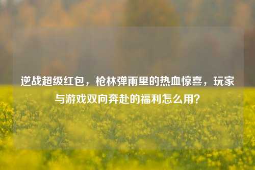 逆战超级红包，枪林弹雨里的热血惊喜，玩家与游戏双向奔赴的福利怎么用？