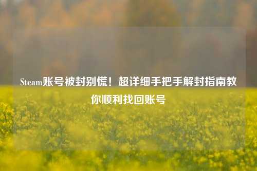 Steam账号被封别慌!超详细手把手解封指南教你顺利找回账号
