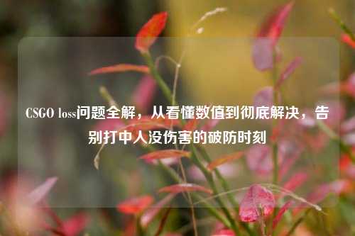 CSGO loss问题全解，从看懂数值到彻底解决，告别打中人没伤害的破防时刻