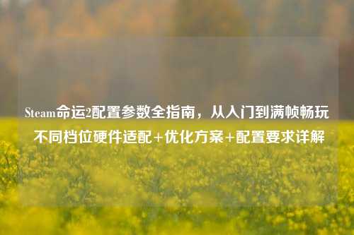 Steam命运2配置参数全指南,从入门到满帧畅玩 不同档位硬件适配+优化方案+配置要求详解