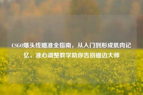 CSGO爆头线瞄准全指南,从入门到形成肌肉记忆,准心调整教学助你告别描边大师
