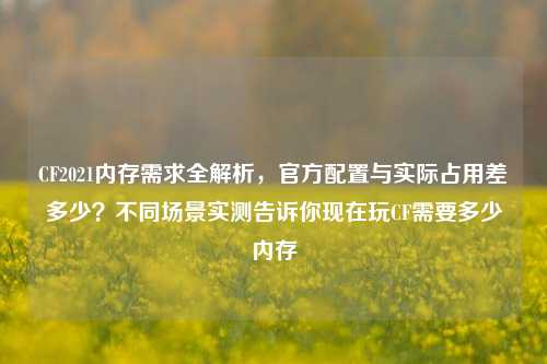 CF2021内存需求全解析,官方配置与实际占用差多少?不同场景实测告诉你现在玩CF需要多少内存