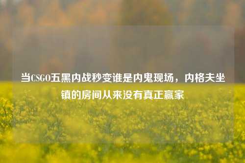 当CSGO五黑内战秒变谁是内鬼现场,内格夫坐镇的房间从来没有真正赢家
