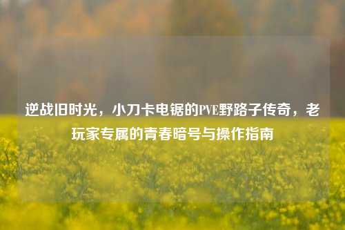 逆战旧时光,小刀卡电锯的PVE野路子传奇,老玩家专属的青春暗号与操作指南