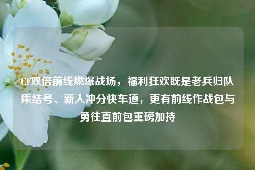 CF双倍前线燃爆战场,福利狂欢既是老兵归队集结号、新人冲分快车道,更有前线作战包与勇往直前包重磅加持