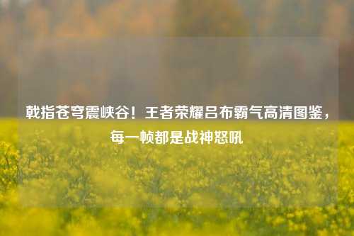 戟指苍穹震峡谷！王者荣耀吕布霸气高清图鉴，每一帧都是战神怒吼
