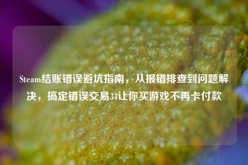 Steam结账错误避坑指南,从报错排查到问题解决,搞定错误交易34让你买游戏不再卡付款