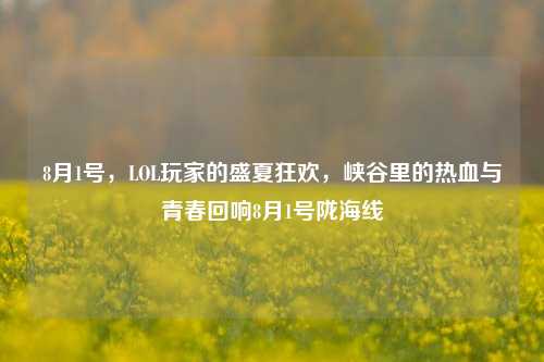 8月1号,LOL玩家的盛夏狂欢,峡谷里的热血与青春回响8月1号陇海线