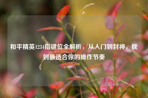和平精英1234指键位全解析,从入门到封神,找到最适合你的操作节奏