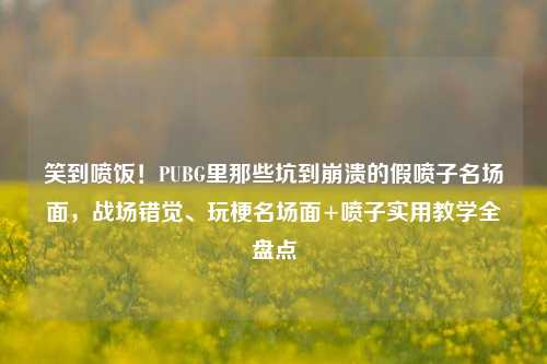 笑到喷饭！PUBG里那些坑到崩溃的假喷子名场面，战场错觉、玩梗名场面+喷子实用教学全盘点