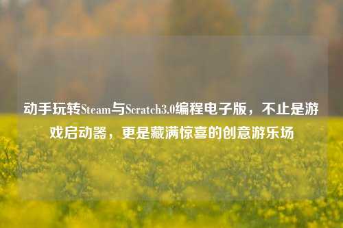动手玩转Steam与Scratch3.0编程电子版,不止是游戏启动器,更是藏满惊喜的创意游乐场