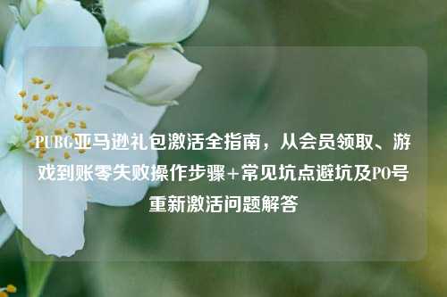 PUBG亚马逊礼包激活全指南,从会员领取、游戏到账零失败操作步骤+常见坑点避坑及PO号重新激活问题解答
