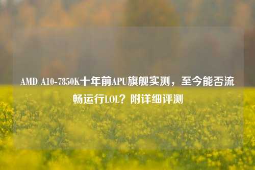 AMD A10-7850K十年前APU旗舰实测,至今能否流畅运行LOL?附详细评测