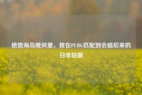 绝地海岛晚风里,我在PUBG匹配到会唱后来的日本姑娘