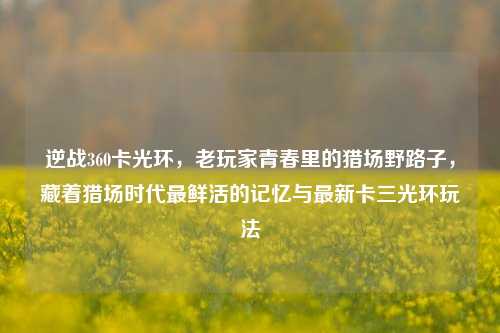 逆战360卡光环,老玩家青春里的猎场野路子,藏着猎场时代最鲜活的记忆与最新卡三光环玩法