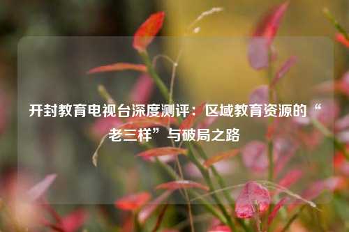 开封教育电视台深度测评:区域教育资源的“老三样”与破局之路