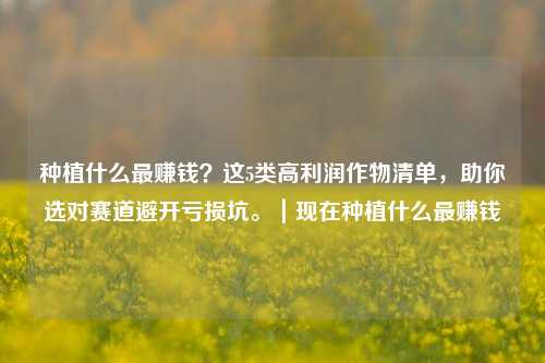 种植什么最赚钱?这5类高利润作物清单,助你选对赛道避开亏损坑。|现在种植什么最赚钱
